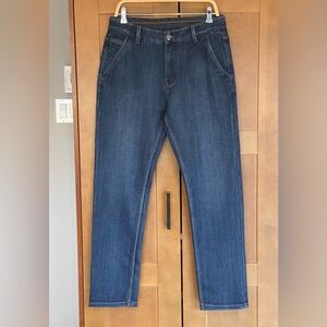 VINTAGE HERMES Men's 5-Pocket Straight Leg Tailored Blue Jeans, Size 34